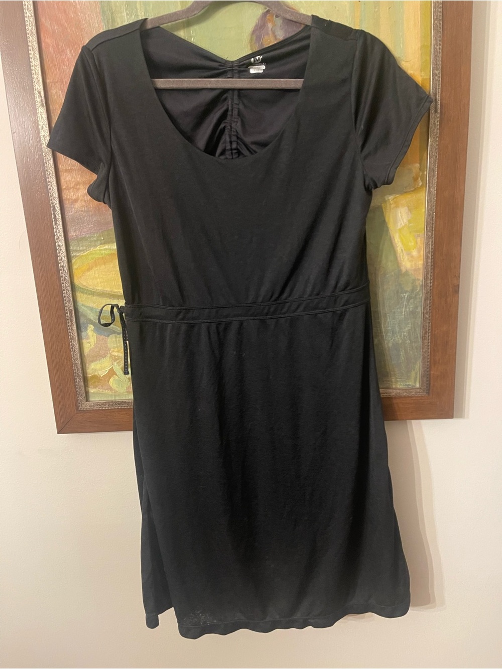 Merrell Black Short Sleeve Scoop Neck Dress Select Wick Active Dress